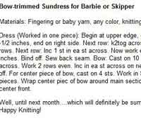 Knit Bow-Trimmed Barbie Sundress