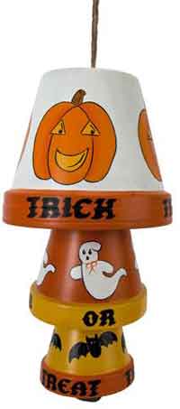 Painted Halloween Wind Chimes