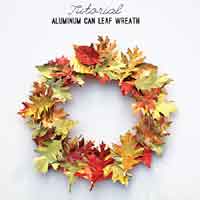 Upcycled Aluminum Can Fall Wreath