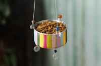 DIY Recycled Cans Bluebird Feeder