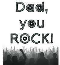 You Rock Dad Printable Card