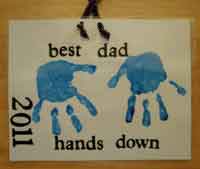 Hands Down Best Dad Handprint