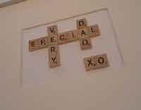 Scrabble Tiles Father’s Day Sentiments Photo Mat Tutorial