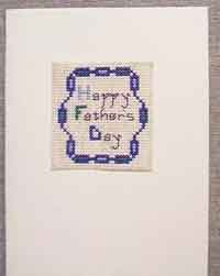 Cross Stitch Fathers Day Card