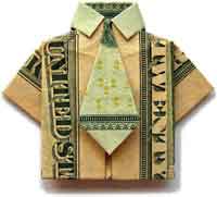 Dollar Bill Shirt and Tie Origami