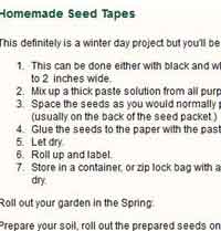 Homemade Seed Tapes