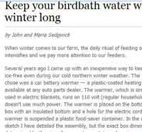 Bird Bath Heater