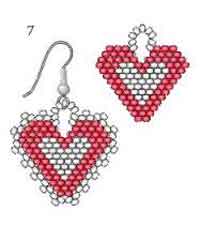 Beaded Heart Earrings