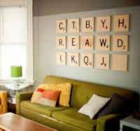 Big Scrabble Tiles Wall Art Tutorial