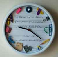 Teacher Appreciation School Supplies Clock 
