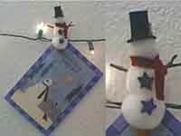 Snowman Christmas Card Display Clips