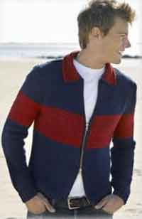 Mens Colorblock Zip Jacket