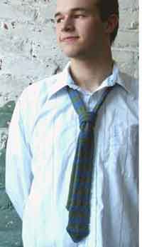 Wool Bam Boo Striped Tie