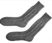 Cable Stitch Mens Socks