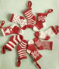 Mini Christmas Stockings Knitting Pattern