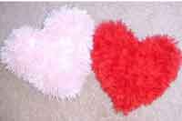 Fuzzy Heart Pillow