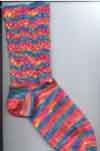 Lace Top, Toe Up Regia Color Sock