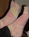 Lateral Cable Toe Socks