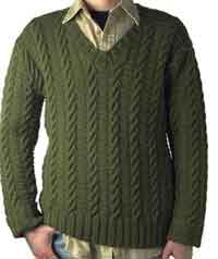 Ben cabled v-neck pullover