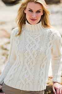 White CableSweater