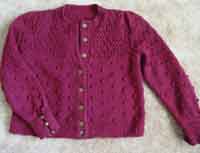 Bobble and Lattice Cardigan