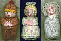 3 Knitted Dolls
