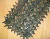 Leftover Laceweight Fern Lace Scarf