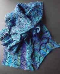 Lace Knit Lengthwise Scarf