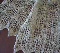 Linen Lace Waves Scarf