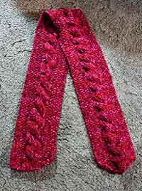 Seeded Reversible Cable Scarf