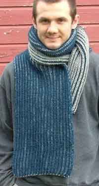 Two-Color Brioche Scarf