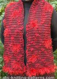 Fun Fur Polka Dots Garter Stitch Scarf