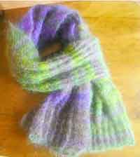 Marvellous Multicolour Mohair Scarf