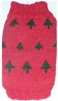 Intarsia Christmas Tree Dog Sweater