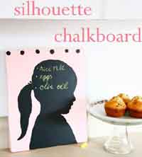 Painted Silhouette Chalkboard Tutorial