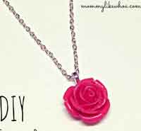 DIY Flower Pendent Necklace