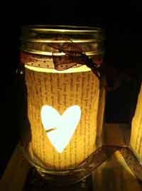 Book Page Mason Jar Candle Holders