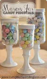 Mason Jar Candy Pedestals