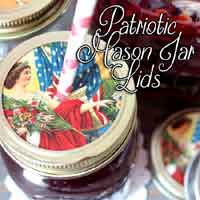 Patriotic Mason Jar Lids