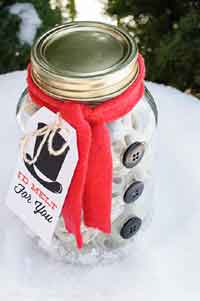 Snowman Mason Jar Craft Idea