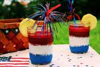 Red White and Blue Mason Jars