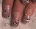 Pink Nails in Diamonds and Glitter