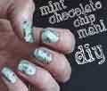 Mint Chocolate Chip Manicure DIY Nail Art