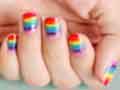 Rainbow Stripe Nail Art