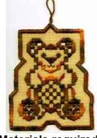 Toasted Teddy Hardanger Hang-Up