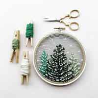 Snowfall Embroidery Pattern