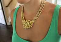 Golden Knot Necklace Tutorial