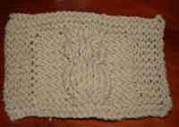 Knit owl washcloth pattern