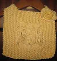owl bib knitting pattern