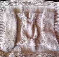 Owl blanket patch knitting pattern